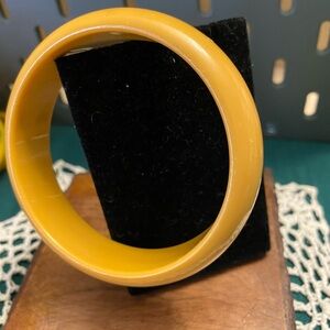 Vintage Butterscotch Acrylic Bangle 2 5/8”